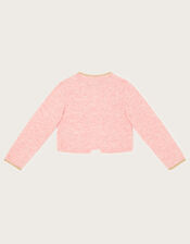 Heart Sequin Detail Knit Bolero , Pink (PINK), large