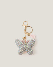 Rhinestone Butterfly Bag Charm, , large