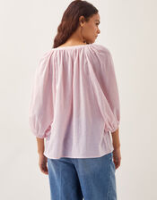 Avery Stripe Blouse, Pink (PINK), large