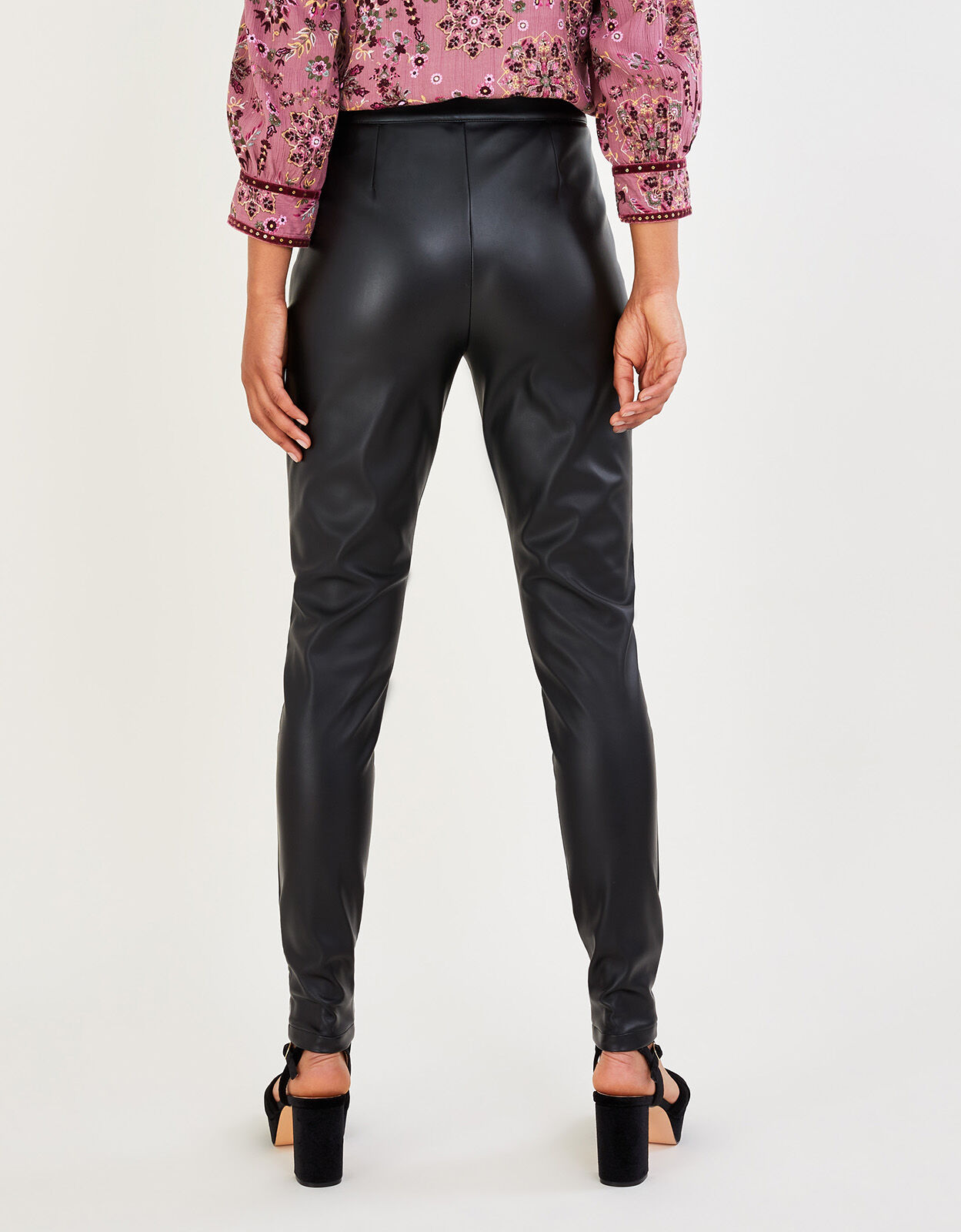 Pu on sale black trousers