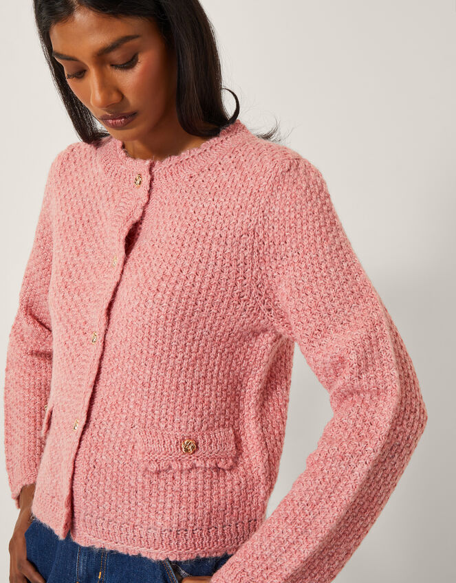 Suki Stitch Cardigan, Pink (PINK), large