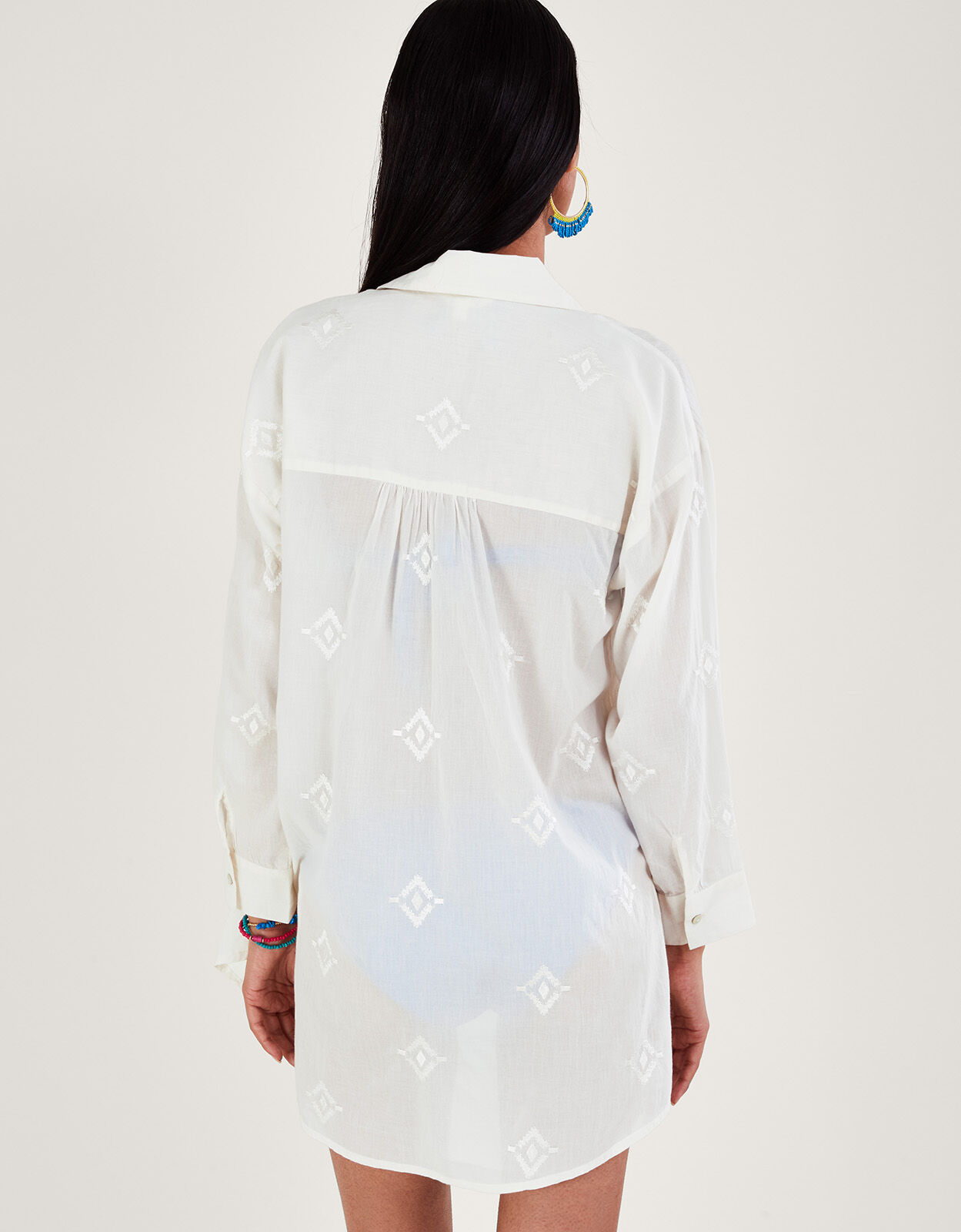 White discount beach shirt