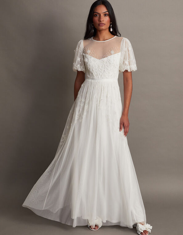 Celina Embellished Bridal Maxi Dress, Ivory (IVORY), large