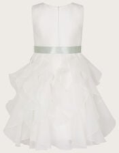 Cannes Organza Ruffle Dress, Ivory (IVORY), large