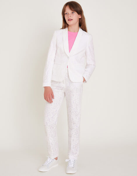 Brea Lace Bridesmaid Blazer, Ivory (IVORY), large