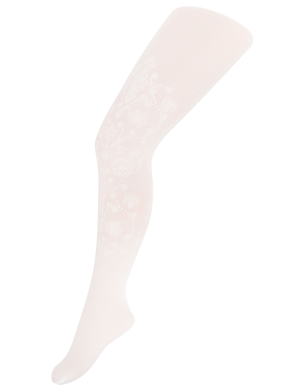 Girls Sparkly Baroque Tights White Girls Tights Socks