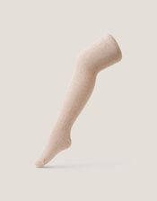 Cable Heart Glitter Tights, Pink (PINK), large