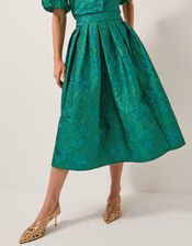 Jolene Jacquard Skirt , Green (GREEN), large