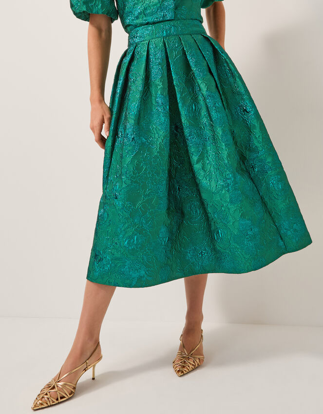 Jolene Jacquard Skirt , Green (GREEN), large