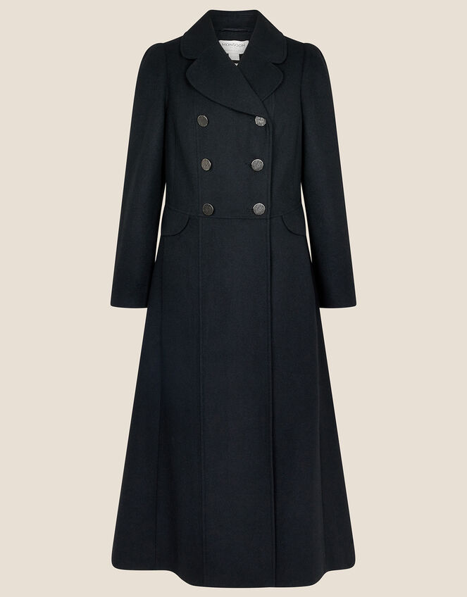 Samantha Skirted Coat Black | Women's Coats | Monsoon Global.