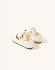 Shimmer Corsage Walker Shoes, Ivory (IVORY), large