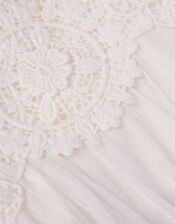 Baby Starla Lace Tulle Dress, Ivory (IVORY), large