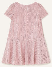 Sequin Velour Dress, Pink (PINK), large
