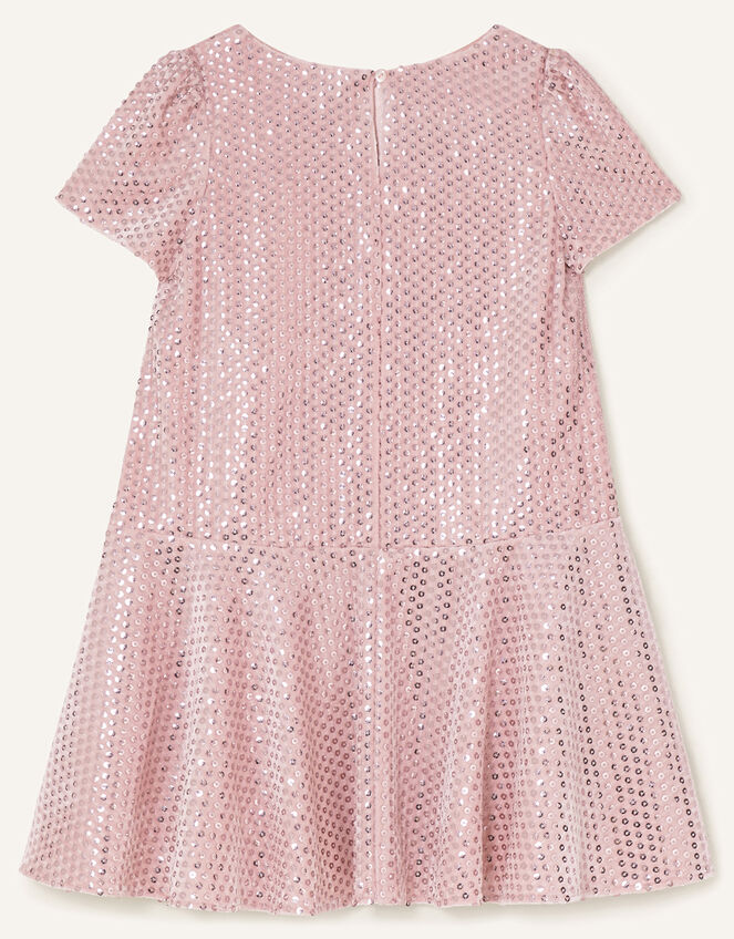 Sequin Velour Dress, Pink (PINK), large
