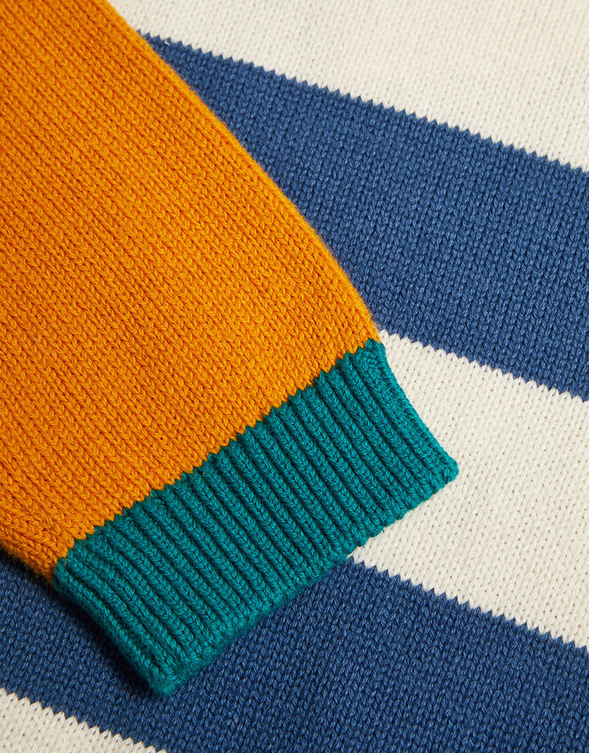 Stripe Colour Block Knit Jumper, Multi (MULTI), large