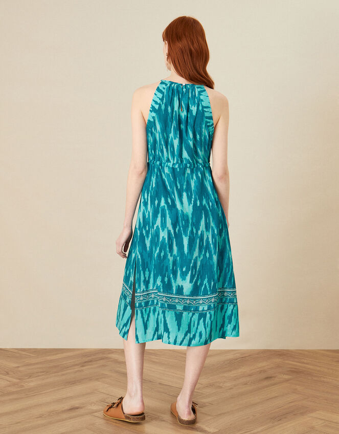 Ikat Print Cami Dress in LENZING™ ECOVERO™, Teal (TEAL), large