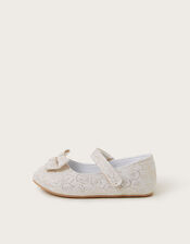 Baby Jacquard Bow Walkers, Gold (GOLD), large