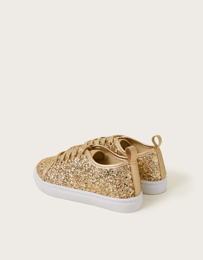 All-Over Glitter Trainers, Gold (GOLD), large