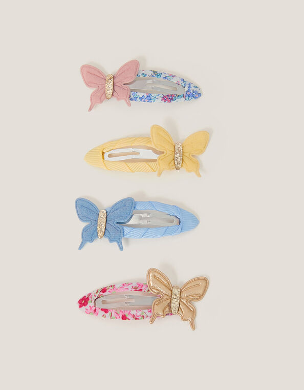 4-Pack Mix Butterfly Hair Clips, , large