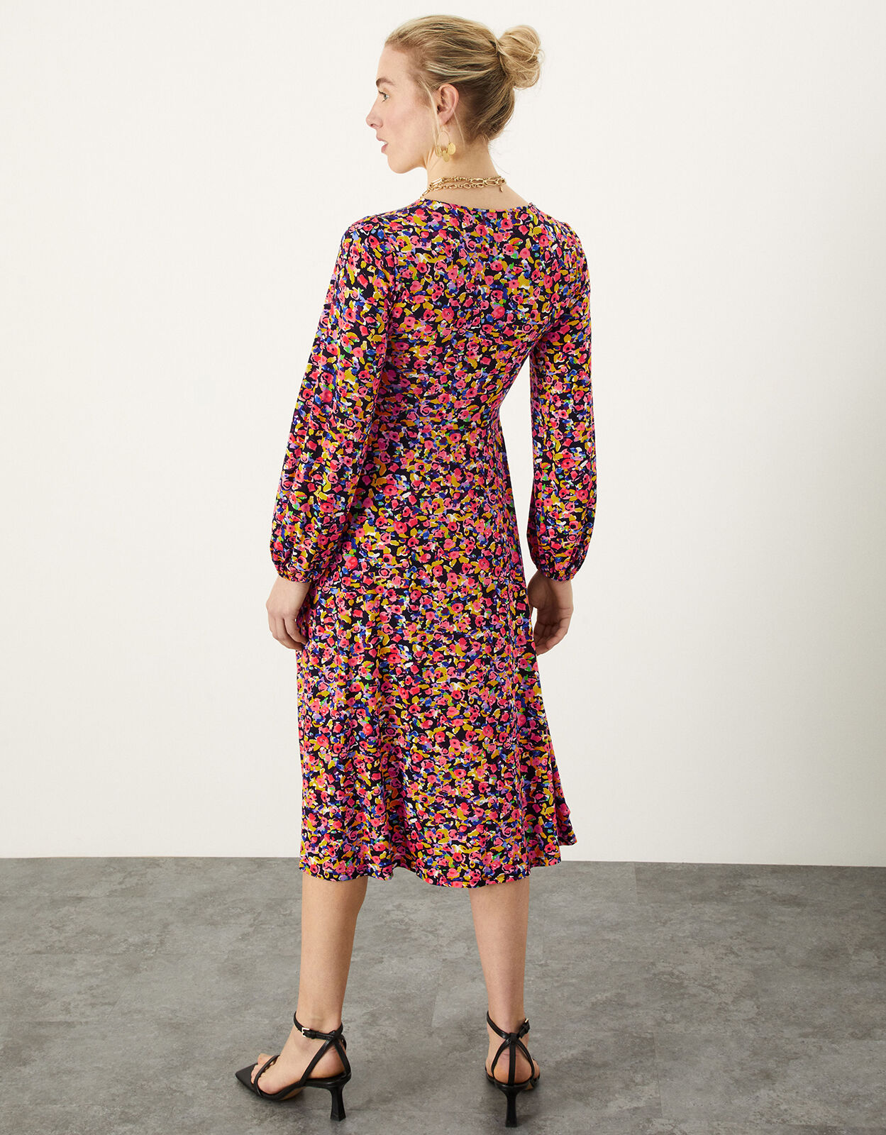 Floral Print Tea Dress Multi