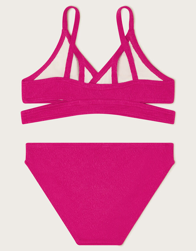 Texture Wrap Bikini Set, Pink (PINK), large