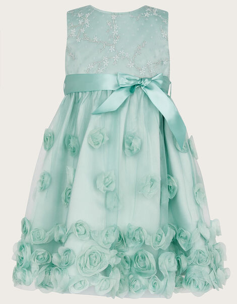 Baby Ivy 3D Roses High Low Dress Green, Green (GREEN), large