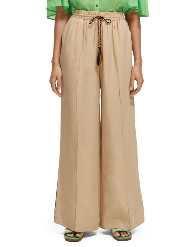 Scotch and Soda Hope High-Waisted Trousers Regular Length, Natural (NEUTRAL), large