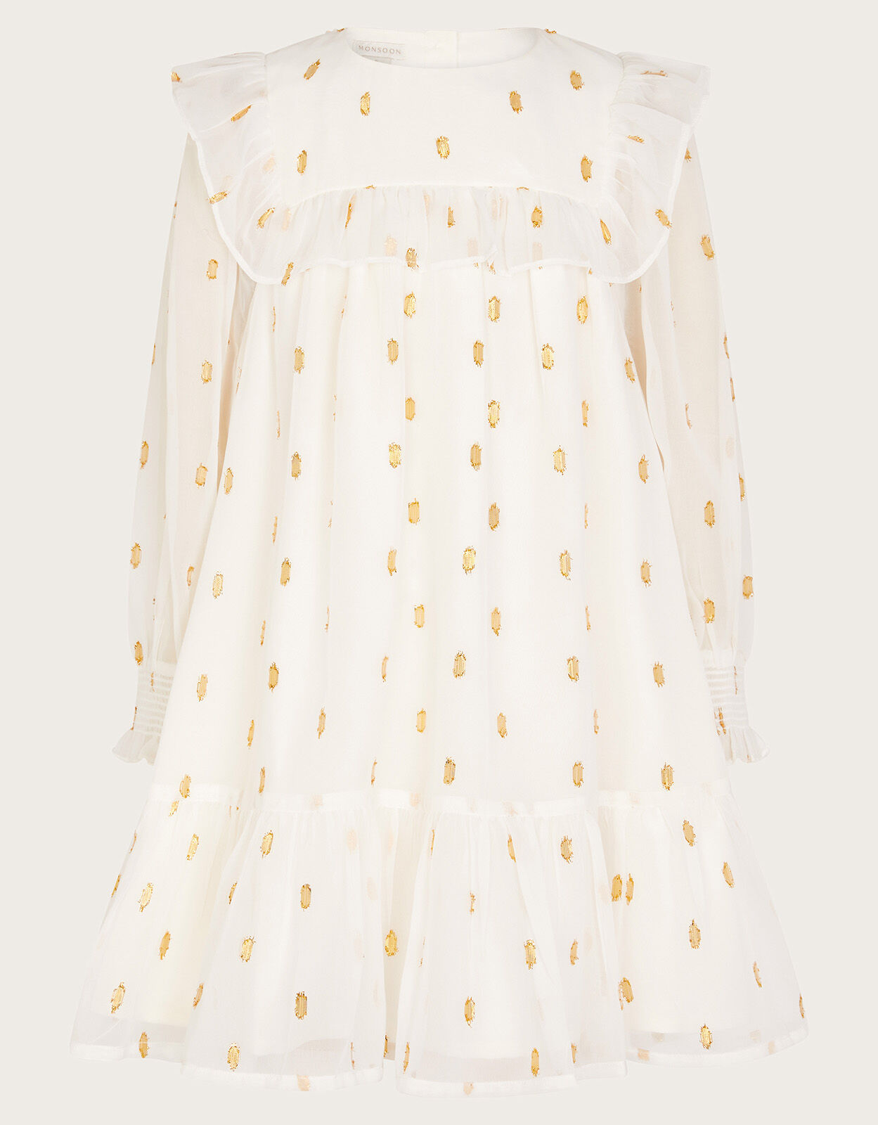 Dobby Sparkle Dress Ivory