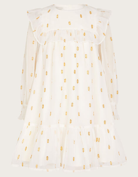 Dobby Sparkle Dress, Ivory (IVORY), large