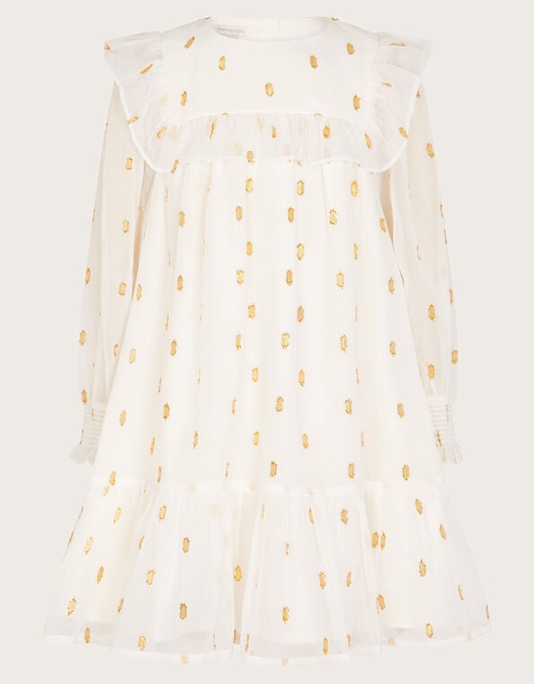 Dobby Sparkle Dress, Ivory (IVORY), large