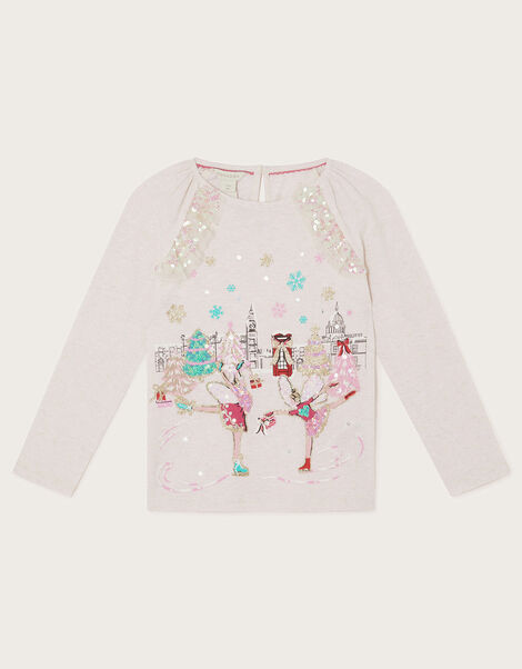 Christmas Scene Top , Ivory (IVORY), large