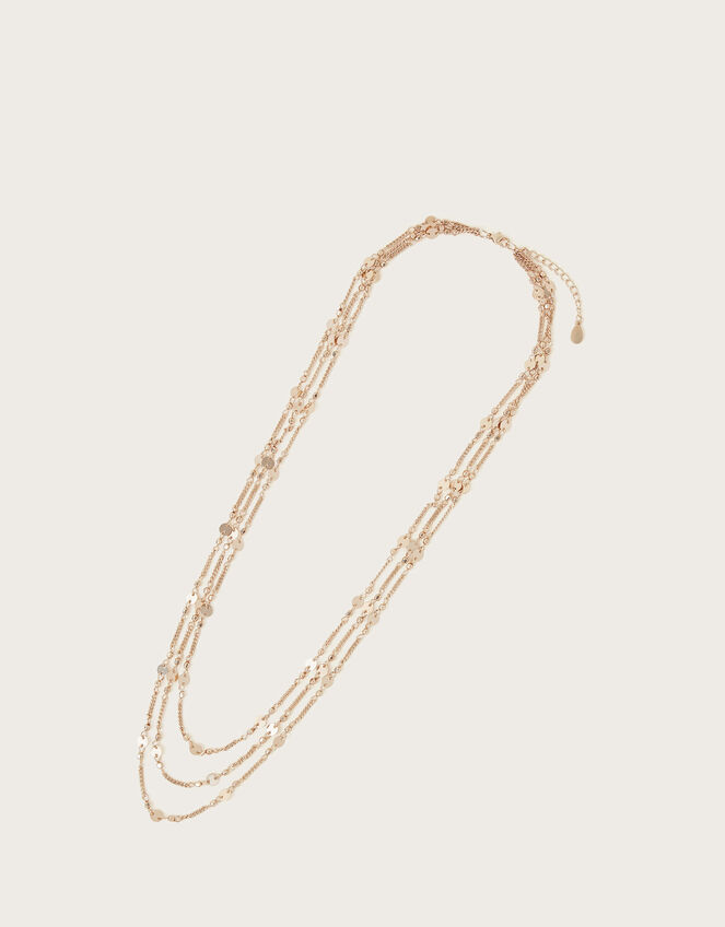 Layered Disc Necklace, , large