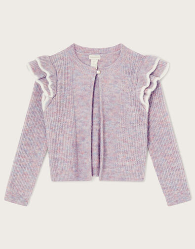Double Frill Cable Bolero Cardigan Pink, Pink (PINK), large