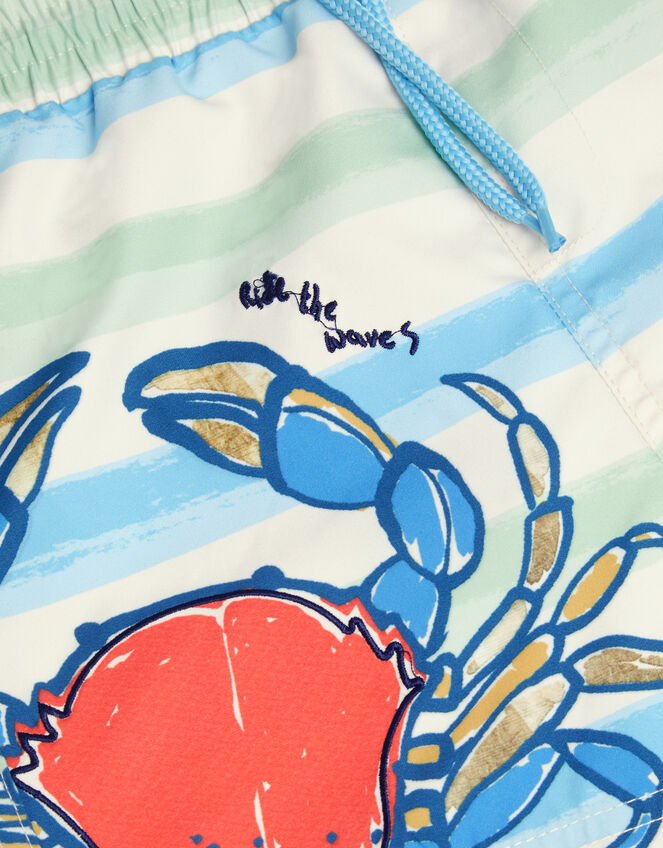 Crab Stripe Swim Shorts, Multi (MULTI), large