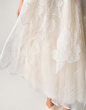Rosie Embroidered Floral Wedding Skirt, Ivory (IVORY), large