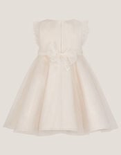 Baby Principesa Appliqu&eacute; Rose Sparkle Dress, Gold (GOLD), large