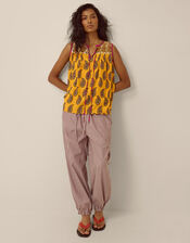 Magdalena Sleeveless Paisley Top, Yellow (YELLOW), large