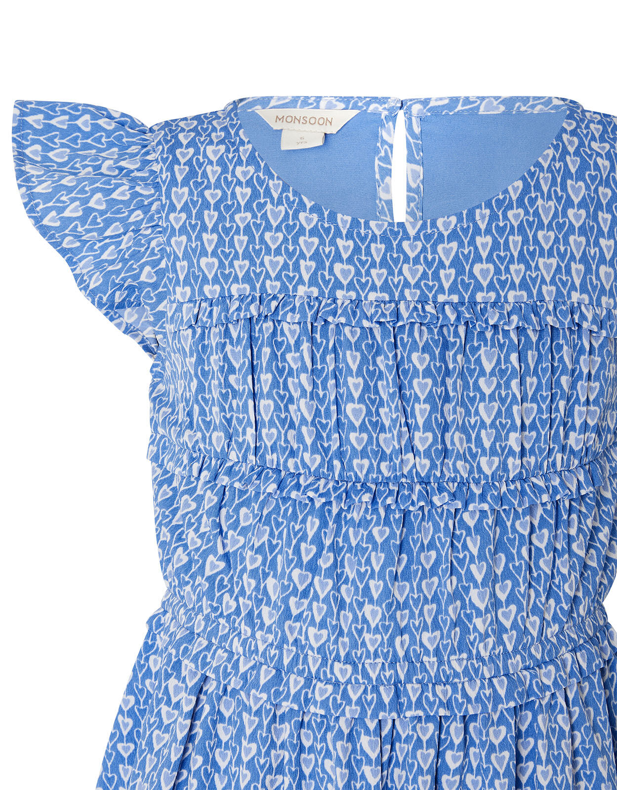 Heart Print Dress Blue