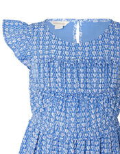 Heart Print Dress, Blue (BLUE), large