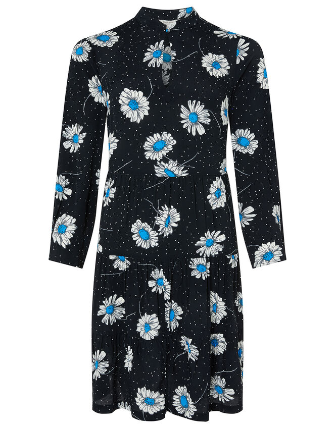 Daniella Daisy Print Dress, Black (BLACK), large