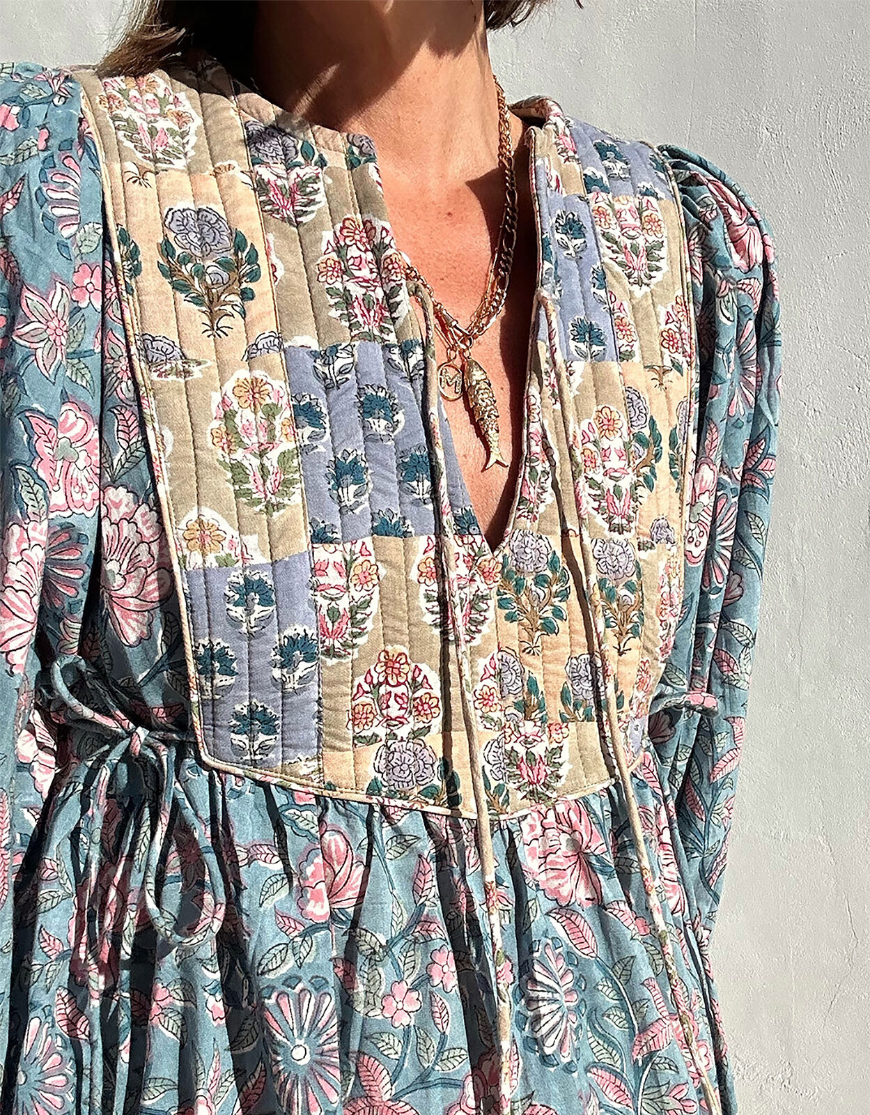 Maison M Floral Print Dress Blue