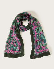 Gracie Leopard Scarf, , large