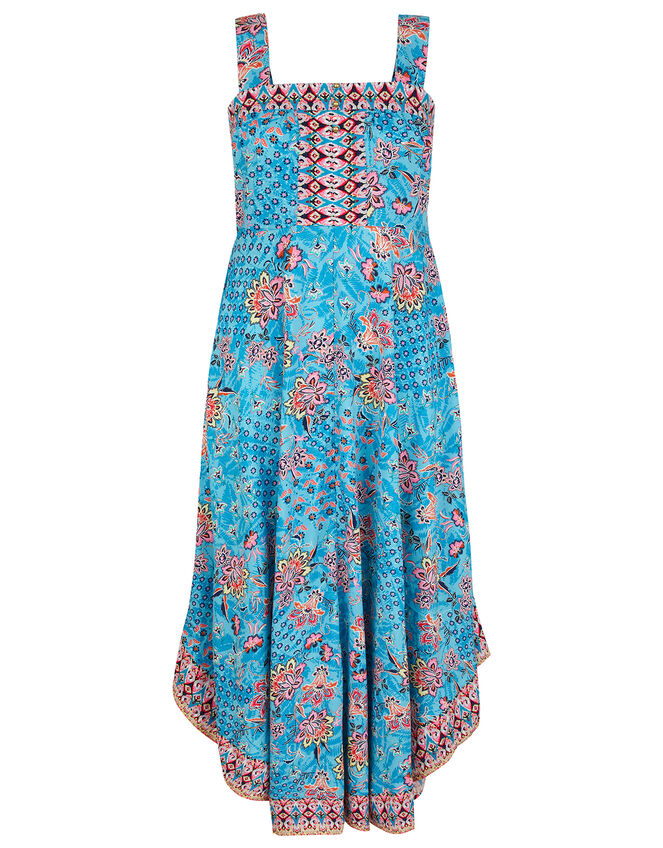 Printed Midi Dress in LENZING™ ECOVERO™, Blue (BLUE), large