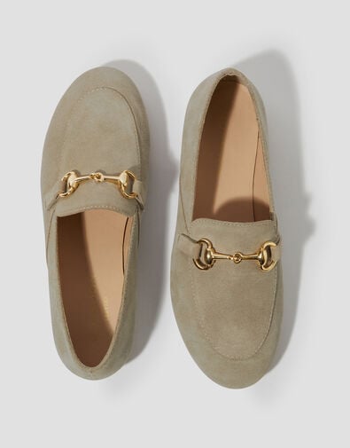 Britt Suede Loafers, Natural (NATURAL), large
