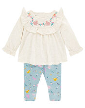 Newborn Baby Bunny Jersey Set, Blue (AQUA), large