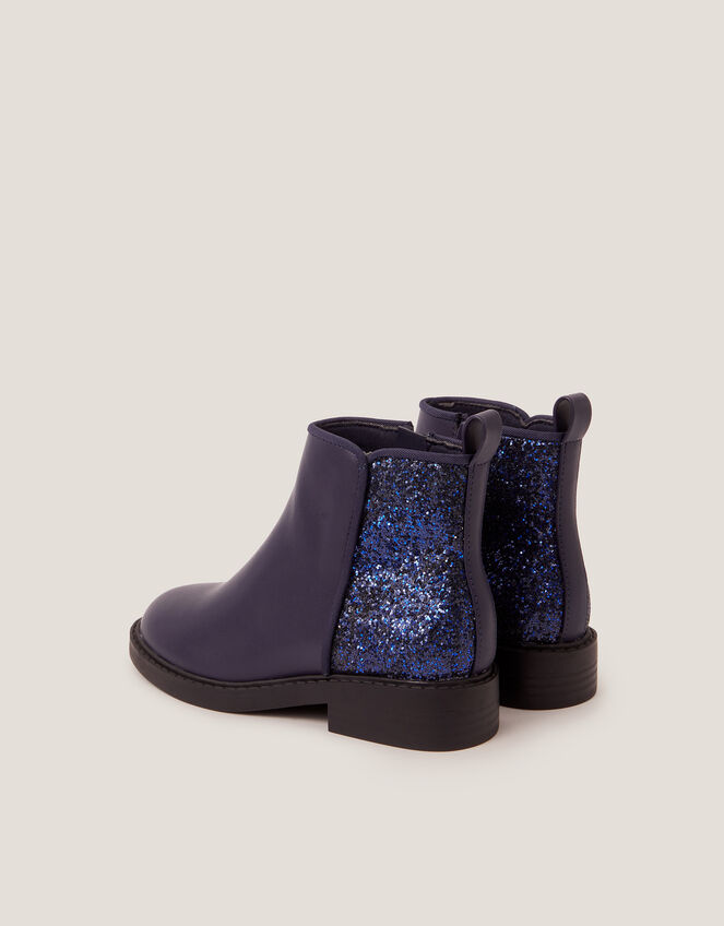 Glitter Ankle Boots, Blue (NAVY), large