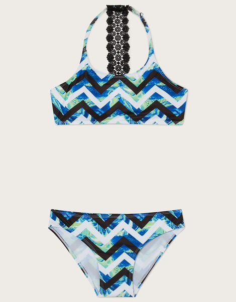 Chevron Marble Crochet Bikini Set, Multi (MULTI), large