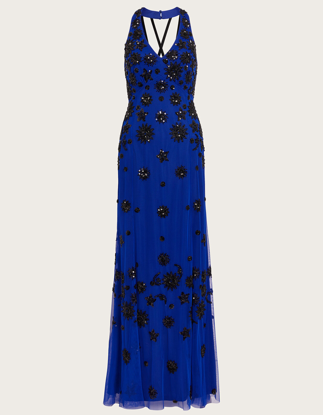 Rosa Sequin Maxi Dress in Recycled Polyester Blue