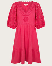 Skye Schiffli Dress, Pink (PINK), large