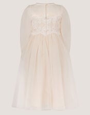 Paige Lace Party Dress, White (WARM IVORY), large